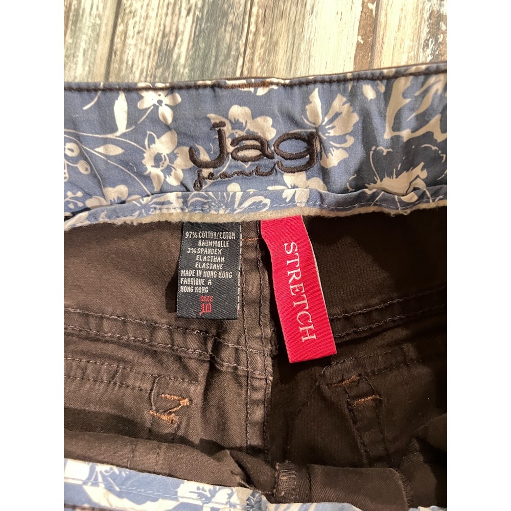 Vtg Jag Womens Y2K Chocolate Brown Low Rise Stretch Cropped Pants‎ Sz 10 90S - Picture 5 of 9